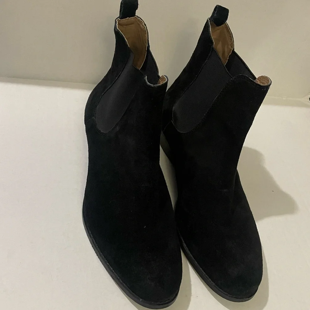 Topman Shoes size 10 (44) black Suede leather Boots - Picture 4 of 8
